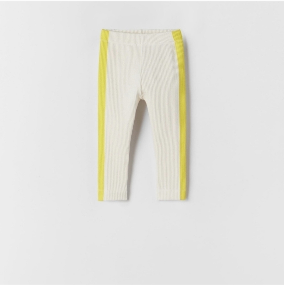 Zara | Side Stripe Ribbed Leggings